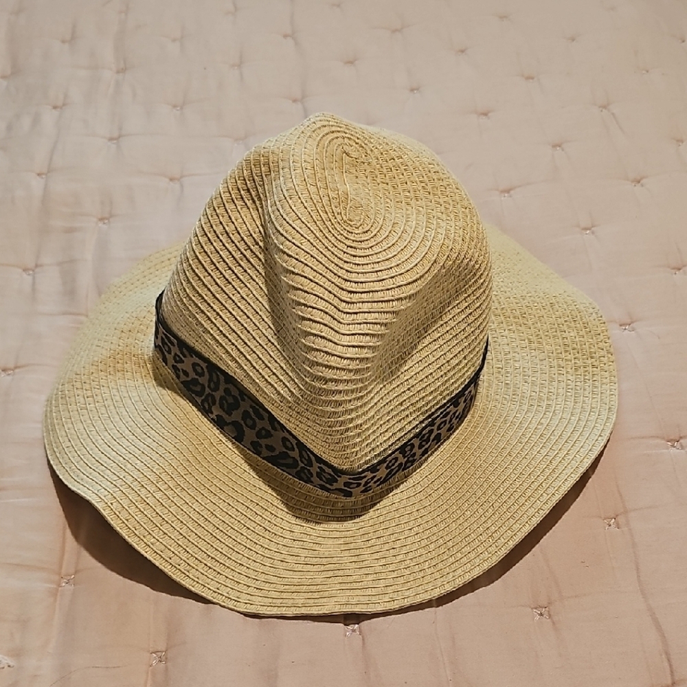 J. Crew Tan and Brown Flop Hat